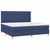 Vidaxl Box spring postelja z vzmetnico moder 200x200 cm blago