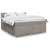 Vidaxl Box spring postelja z vzmetnico taupe 180x200 cm blago