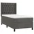 Vidaxl Box spring postelja z vzmetnico temno siv 90x190 cm žamet