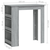 Den Barska miza s policami siva sonoma 102x50x103,5 cm ivern