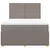 vidaXL Box spring postelja z vzmetnico taupe 140x190 cm blago