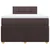 Vidaxl Box spring postelja z vzmetnico temno rjav 120x200 cm blago