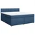 Vidaxl Box spring postelja z vzmetnico modra 180x200 cm blago