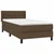 Vidaxl Box spring postelja z vzmetnico temno rjav 90x190 cm blago