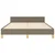 Vidaxl Posteljni okvir brez vzmetnice taupe 140x190 cm blago