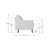 Atelier del Sofa Fotelja Robin 1, Bela