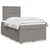 Vidaxl Box spring postelja z vzmetnico taupe 120x200 cm blago