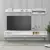 Hanah Home TV komoda sa policama Lyon 2, 180 cm, Belo-zlatna