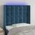 Vidaxl LED posteljno vzglavje temno modro 103x16x118/128 cm žamet