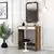 Hanah Home Sto za šminkanje Lizbon Mirror, 70x40x84.7 cm, Orah-beli