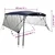Tenda bimini s 3 luka i mrežastim zidovima 183x(154-167)x137 cm