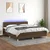 Vidaxl Box spring postelja z vzmetnico LED temno rjava 160x200cm blago