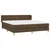Vidaxl Box spring postelja z vzmetnico temno rjava 180x200 cm blago