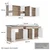 Homestyle4U Kuhinjska omara, 200x60x206,5 cm, bela