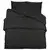 Set posteljine za poplun crni 140 x 200 cm lagana mikrovlakna