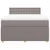 vidaXL Box spring postelja z vzmetnico taupe 140x190 cm blago
