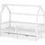Drveni dečiji krevet Oskar sa fiokom - beli - 160/180x80 cm