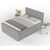 Svetlo siva boxspring postelja s prostorom za shranjevanje 200x200 cm Ruby – Maison de Reve