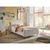 MID.YOU OBLAZINJENA POSTELJA 140 cm x 200 cm , tekstil, leseni material krem barve