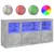 Komoda s LED svjetlima siva boja betona 142,5x37x67 cm