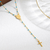 Ogrlica Classical Cross - Zlatna / Bijela KP29911
