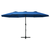 Vanjski suncobran s aluminijskim stupom 460 x 270 cm plavi