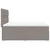 Vidaxl Box spring postelja z vzmetnico taupe 140x190 cm blago