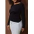 Trendyol Curve Ženska bluza Tbbaw26Af00121, Crna