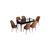 Hanah Home Set Trpezarijski sto i 6 stolica Han, Terakota