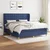 Vidaxl Box spring postelja z vzmetnico modra 180x200 cm blago