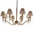 Endon 63629 - Luster na lancu STANFORD 8xE14/40W/230V mesing/bež