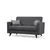 Atelier del Sofa Dvosed na razvlačenje Polya 151x86x75cm Tamnosivi