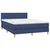 Vidaxl Box spring postelja z vzmetnico moder 140x190 cm blago