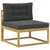 Set vanjskih sofa s jastukom 4 pcs Bijela i antracit Poliester