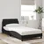 Krevet s madracem Dover crni 100x200 cm baršunasti