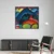 Canvas Slika na platnu Lithograph Blue, The Boat, Wassily Kandinsky, Sa ramom, 50 x 50 cm, Crni