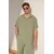 Trendyol Muška majica Tmnss25Po00045, Zelena