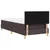 Vidaxl LED Box Spring Postelja z blazino Temno rjava 90 x 200 cm blago