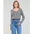 JDY JDYELANORA L/S V-NECK PULLO. KNT Siva