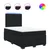 Vidaxl Box spring postelja z vzmetnico črna 120x190 cm žamet