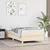 Vidaxl Box spring postelja z vzmetnico krem 90x190 cm blago