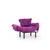 Atelier del Sofa Fotelja Nitta 95x85x70cm Ljubičasta