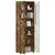 Highboard s policom FLORIN Dimljeni hrast 60 x 35 x 182 cm