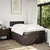 vidaXL vidaXL Box spring postelja z vzmetnico temno rjava 120x190 cm blago, (21304386)