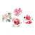 Set slik akvarelno cvetje - 4x 60x60