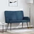 Vidaxl Kavč za 2 osebi Modra 115 x 61 x 87 cm Blago