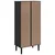 Regal za knjige SENJA izgled ratana crni 60x35x130 cm borovina