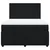 Vidaxl Box spring posteljni z vzmetnico črn 140x190 cm žamet