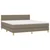 Vidaxl Box spring postelja z vzmetnico taupe 180x200 cm blago