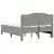 Krevetna konstrukcija Svjetlosiva 140 x 200 cm Baršun